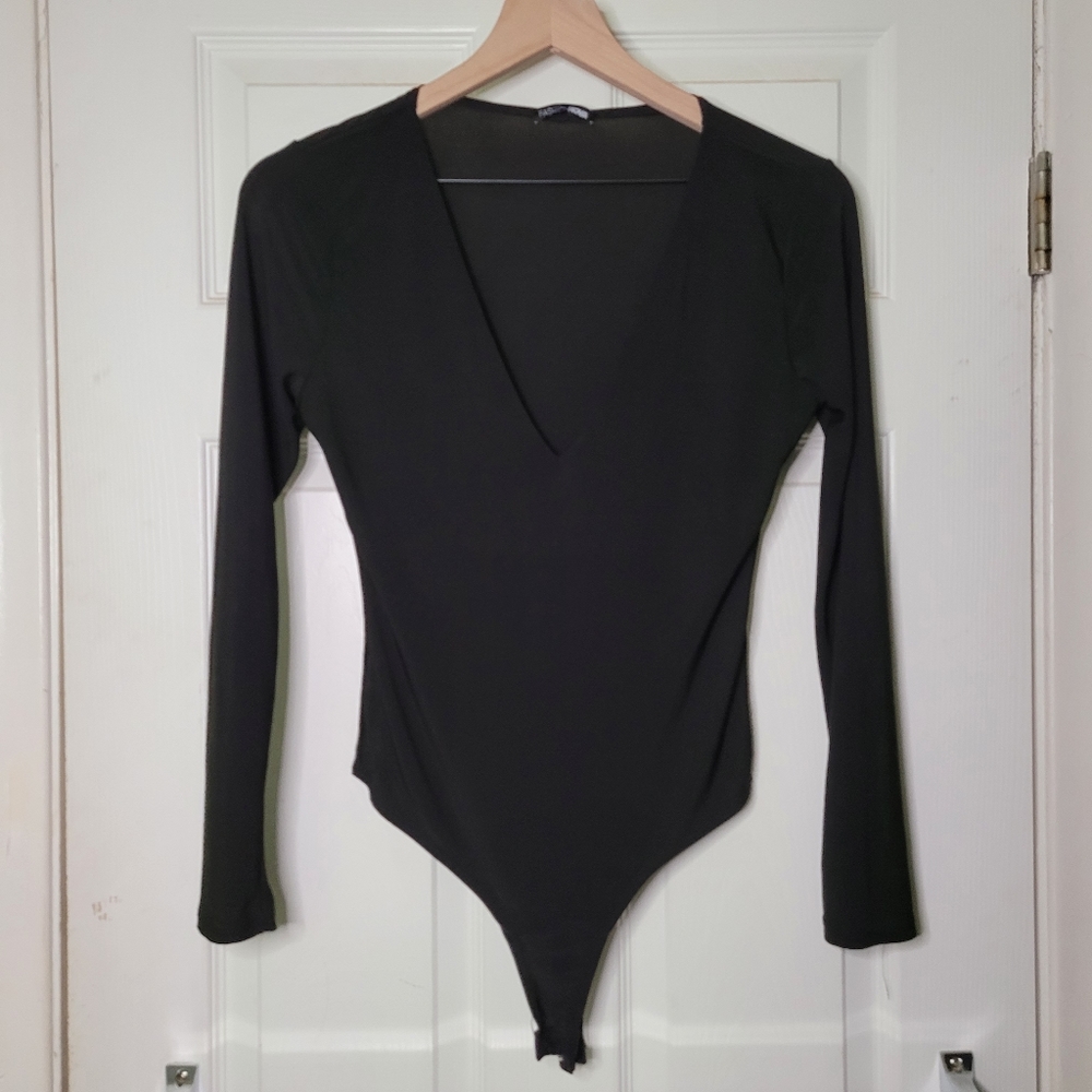 Fashion nova black spandex body suit
